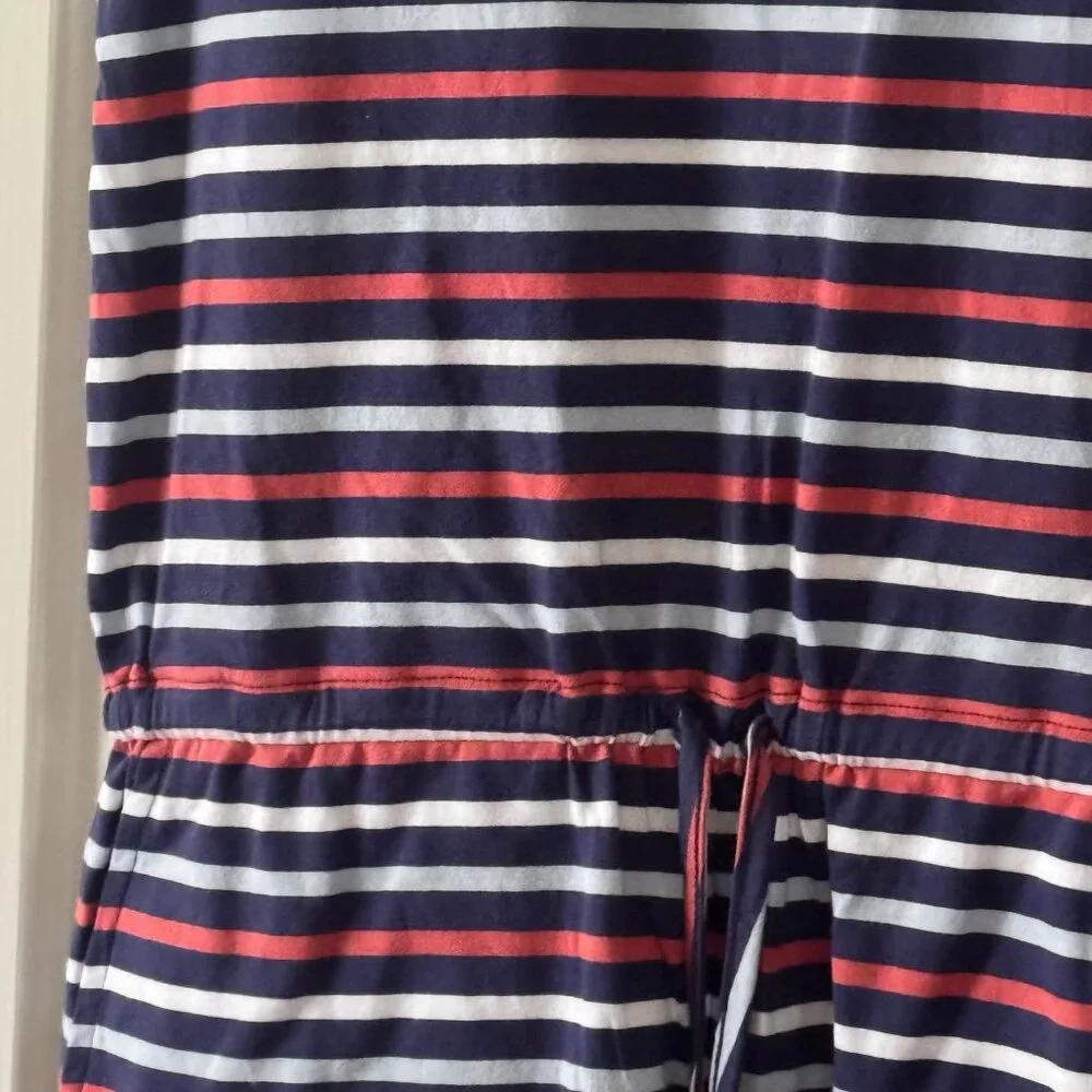 New Classic Prep Girls Addie Romper East Beach Stripe Shortall Size XL